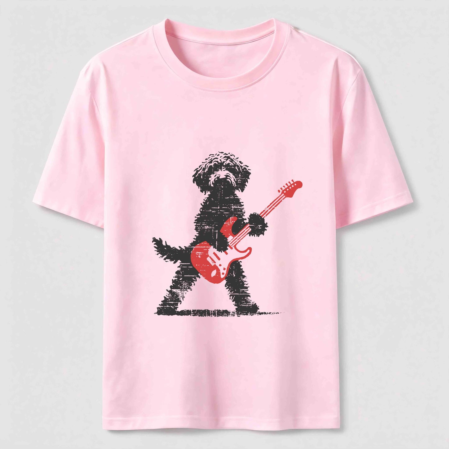 Funny Guitar Playing Puppy Graphic Tee
