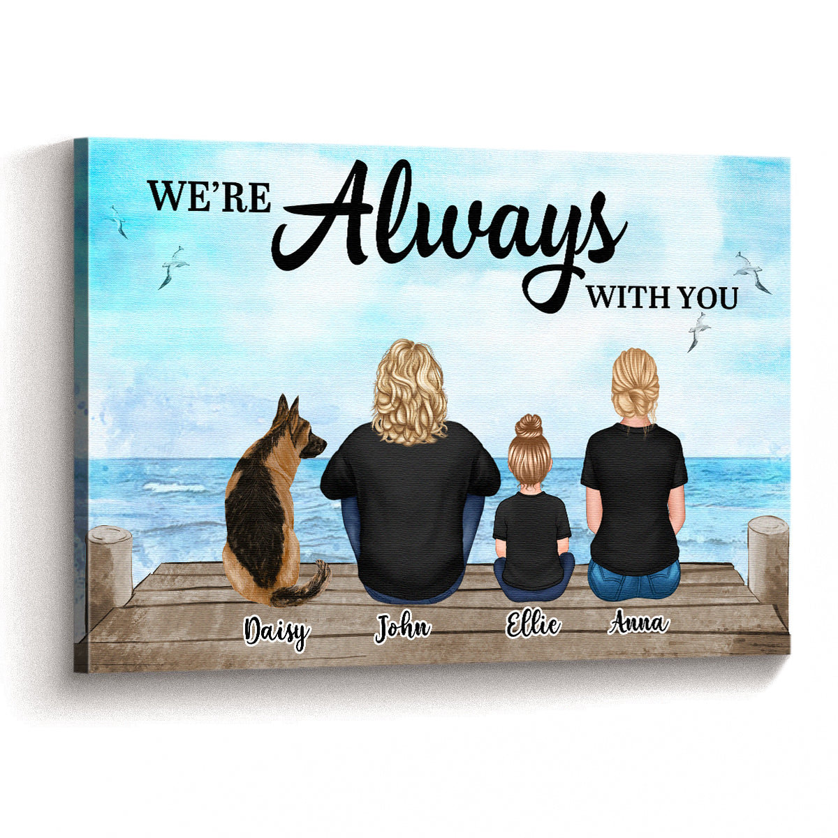 Personalized This is Us Family Seaside Canvas / Poster Wall Art - Custom Gift