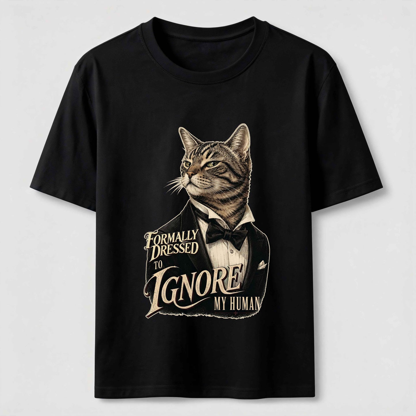 Dressed To Ignore My Human Cat T-Shirt