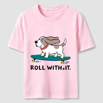 Roll With It Skate Dog Tee