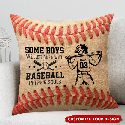 Pillow material and size view - Personalized Baseball Soul Pillow