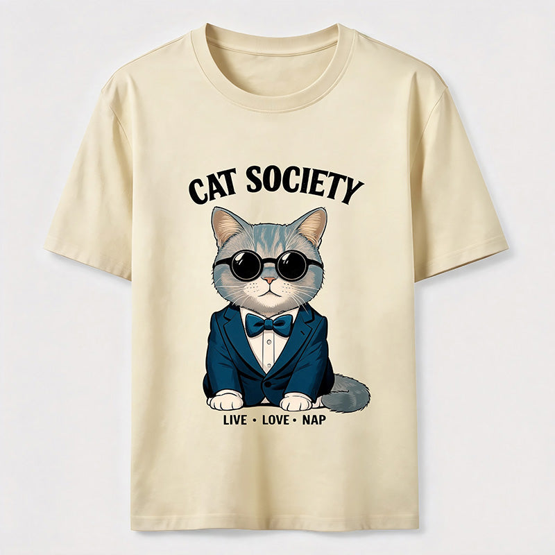 Cat Society Live Love Nap T-Shirt