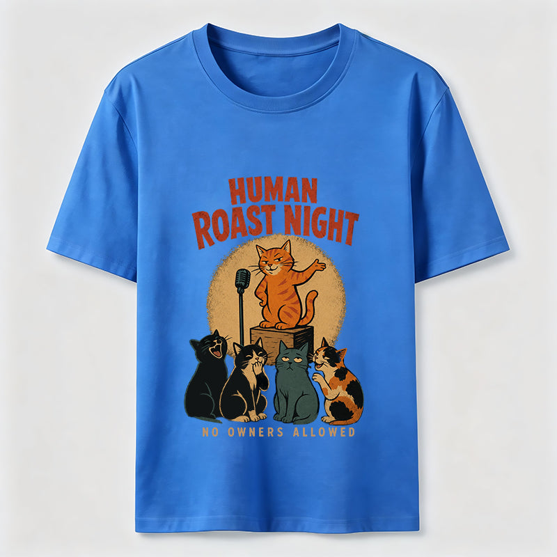 No Owners Allowed Cat Comedy Club Graphic Shirt
