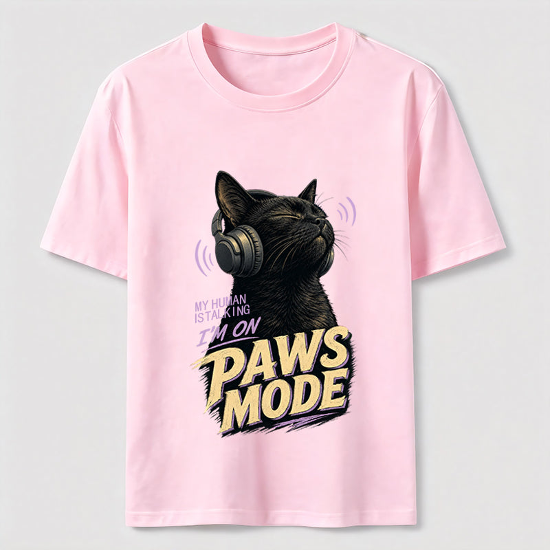 Paws Mode Headphone Cat T-Shirt