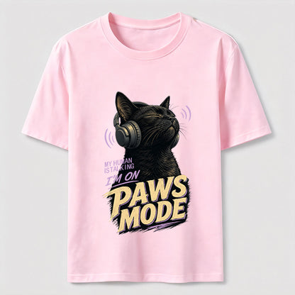 Paws Mode Headphone Cat T-Shirt