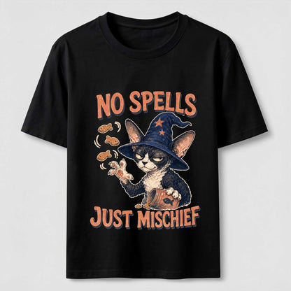 No Spells Just Mischief Cat Tee
