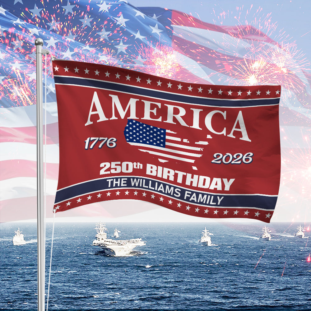 250 Years Of America Birthday 1776-2026 Double-Sided Flag HO82 894600