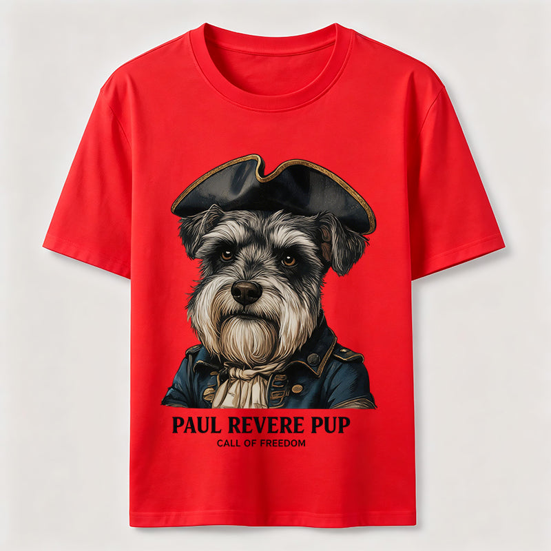 Paul Revere Pup Patriotic Schnauzer T-Shirt