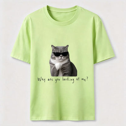 Why Are You Looking at Me Funny Cat T-Shirt