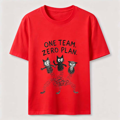 One Team Zero Plan Cat Tee