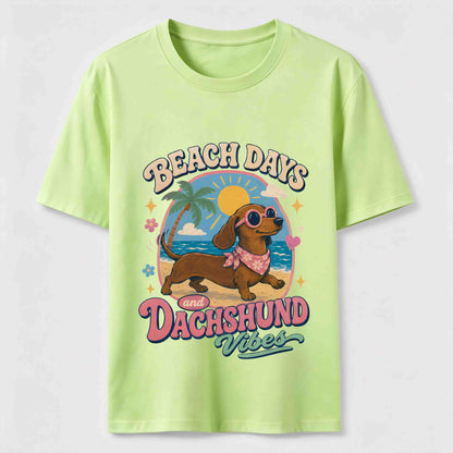 Beach Days Dachshund Vibes Tee