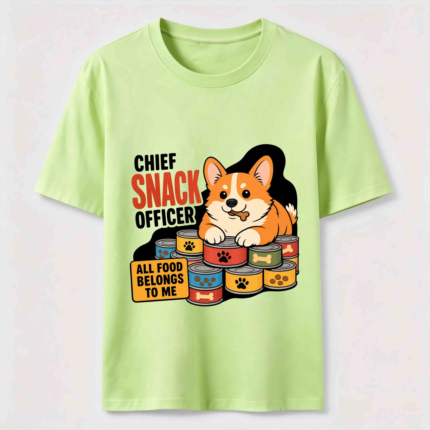 Chief Snack Officer Funny Corgi T-Shirt