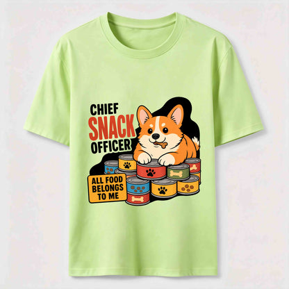 Chief Snack Officer Funny Corgi T-Shirt
