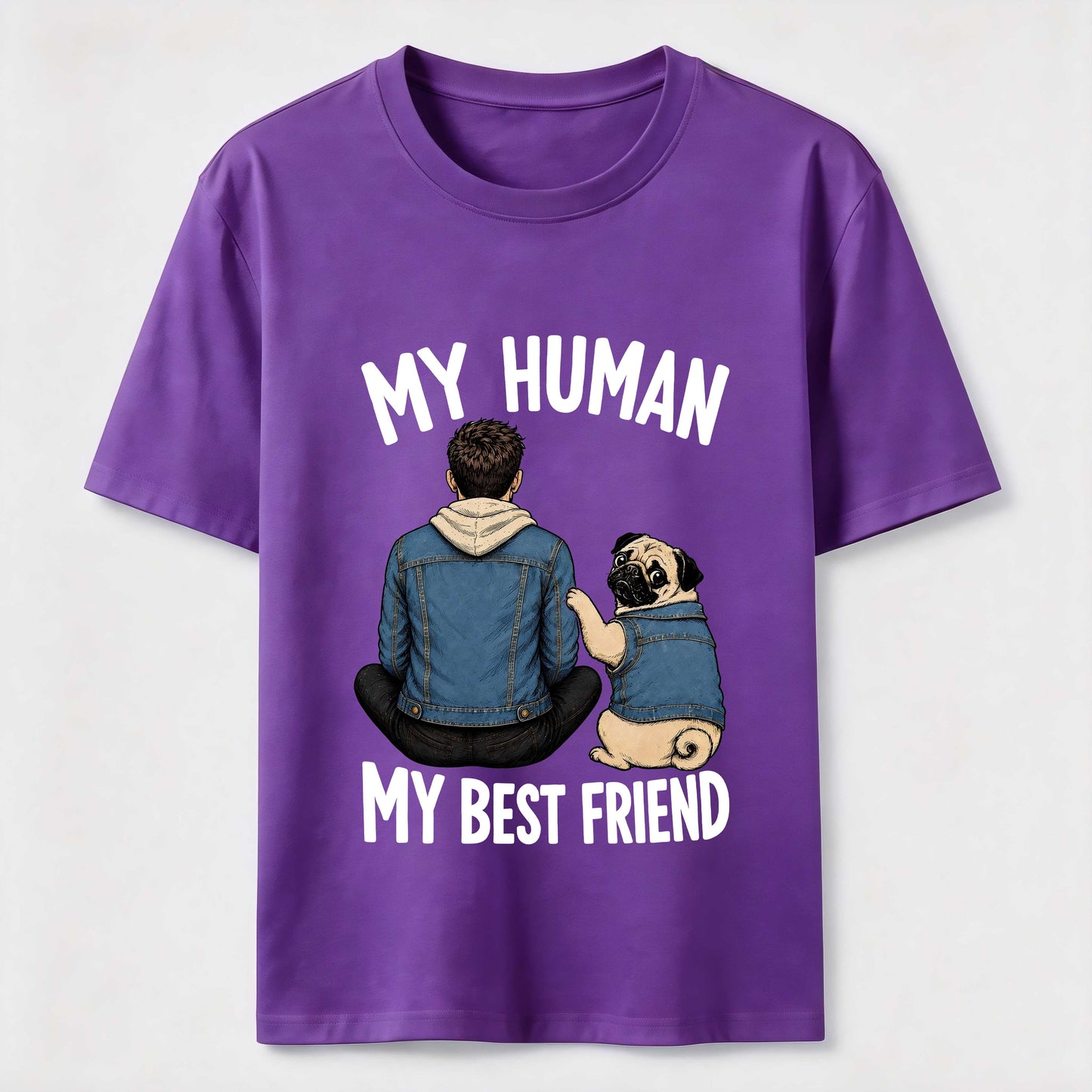 My Human My Best Friend Pug Mom T-Shirt