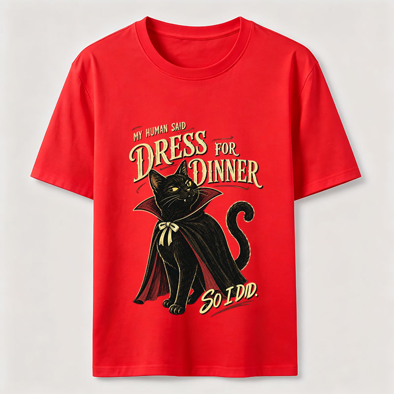 Dress For Dinner Vampire Cat T-Shirt