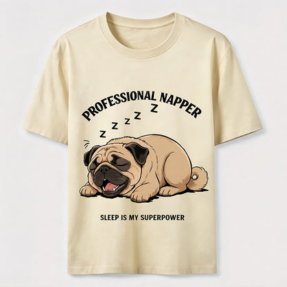 Professional Napper Funny Pug T-Shirt