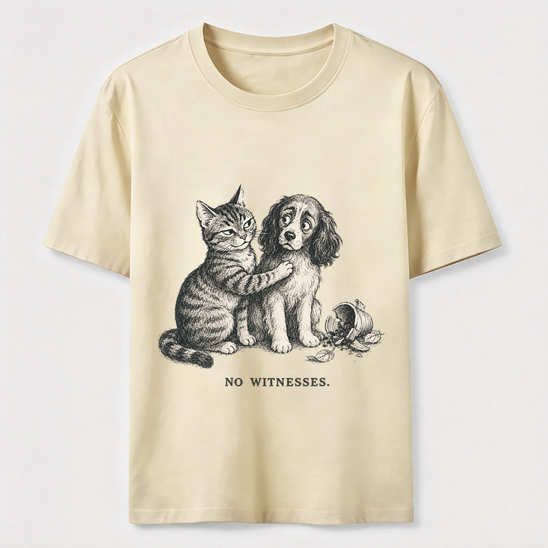 No Witnesses Cat And Dog Tee