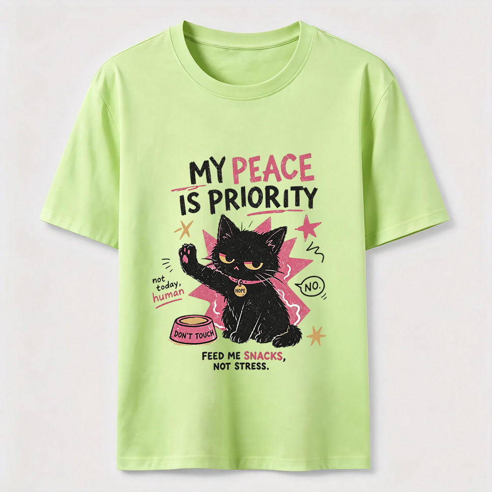 Peace First Black Cat T-Shirt