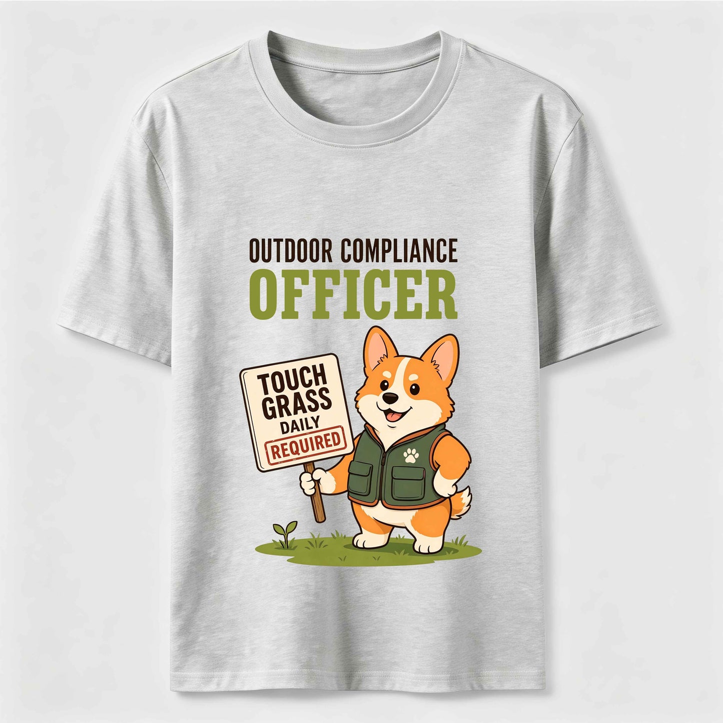 Outdoor Compliance Officer Funny Corgi T-Shirt