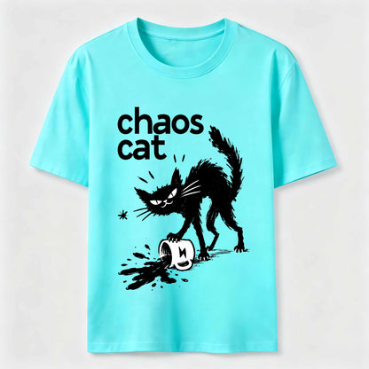 Ink Spill Mischief Cat T-Shirt