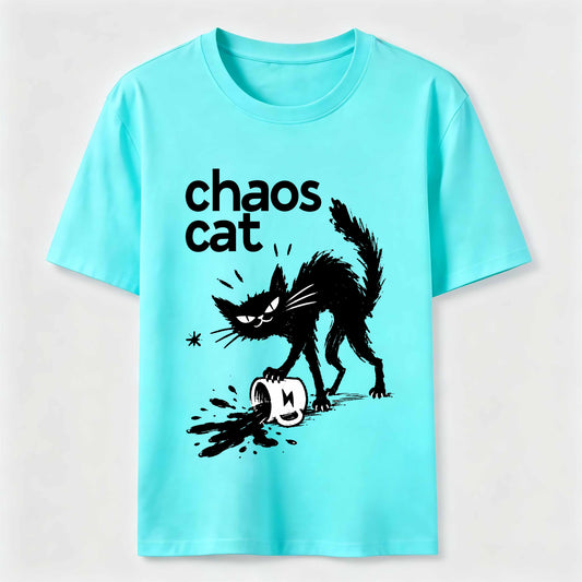 Ink Spill Mischief Cat T-Shirt