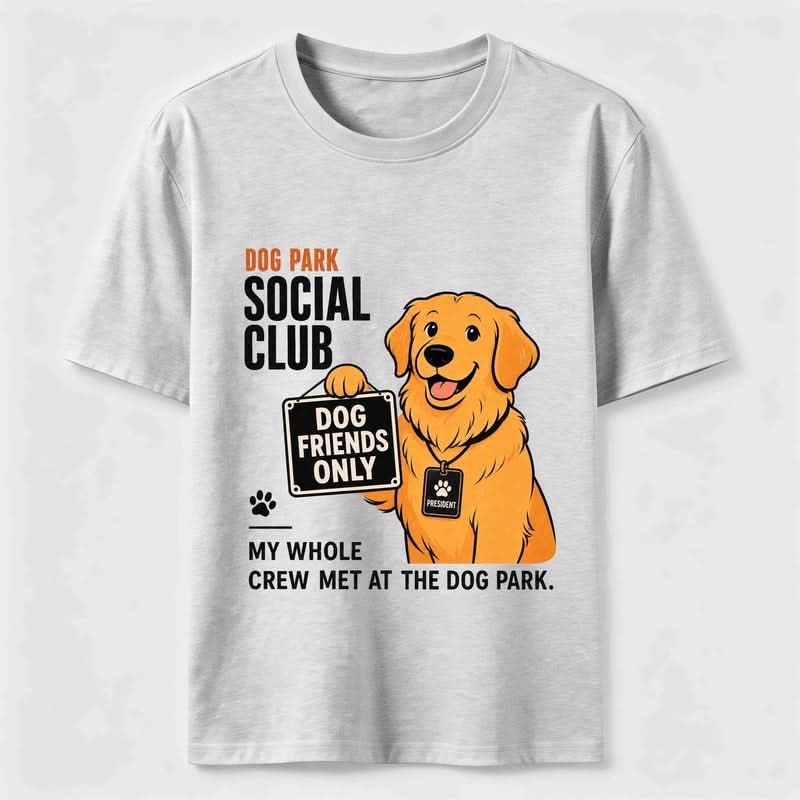 Dog Park Social Club Golden Retriever T-Shirt