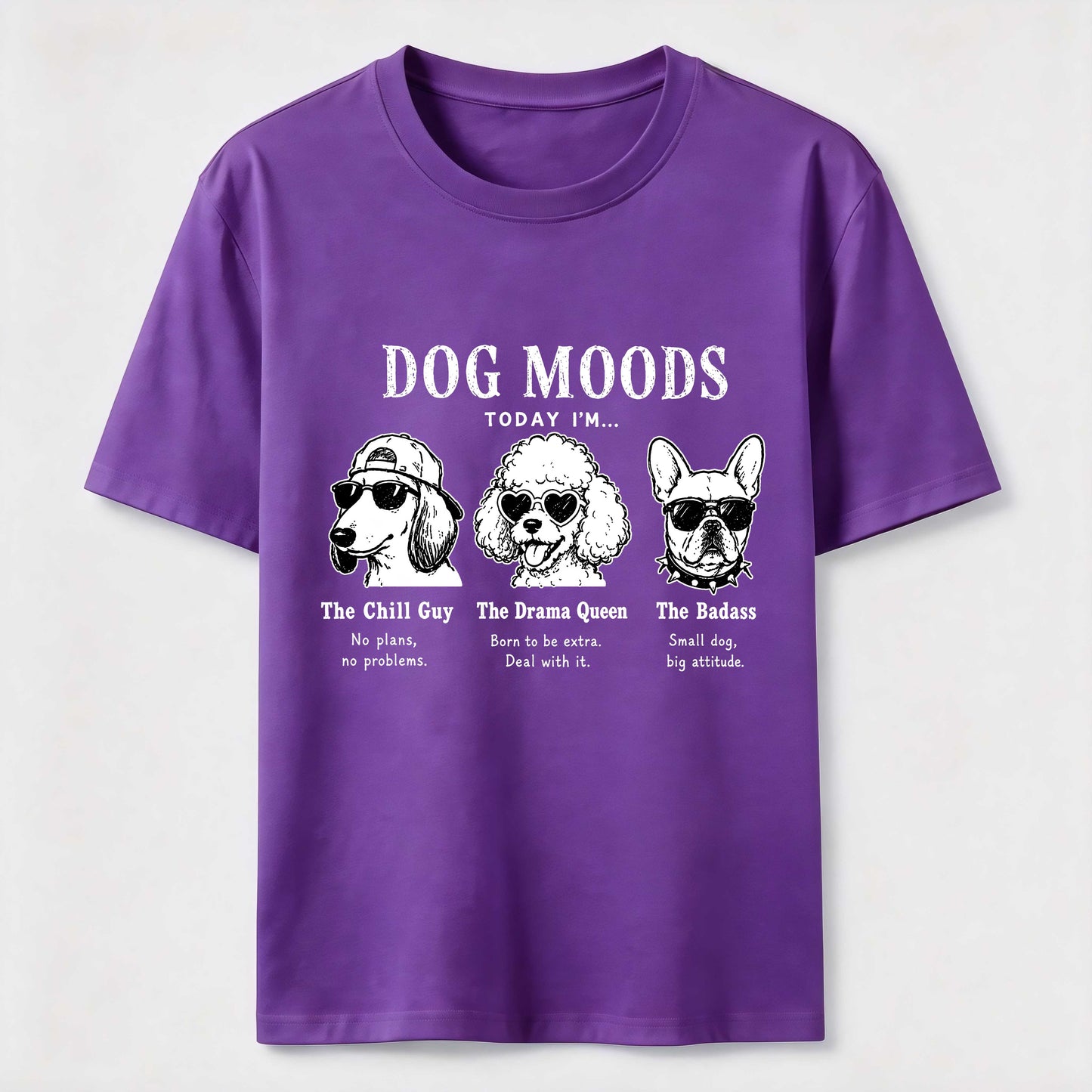 Dog Moods Funny Graphic Tee