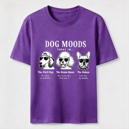Dog Moods Funny Graphic Tee
