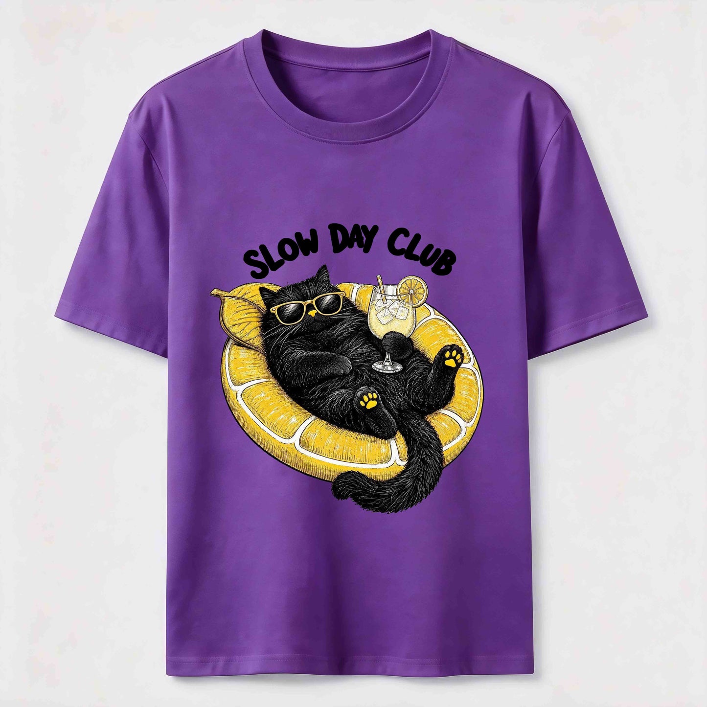 Slow Day Club Black Cat Tee