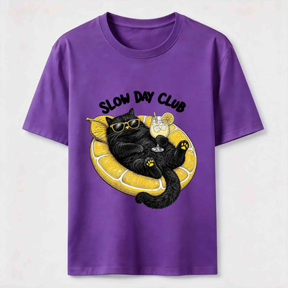 Slow Day Club Black Cat Tee