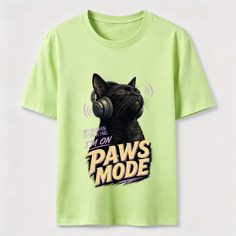 Paws Mode Headphone Cat T-Shirt