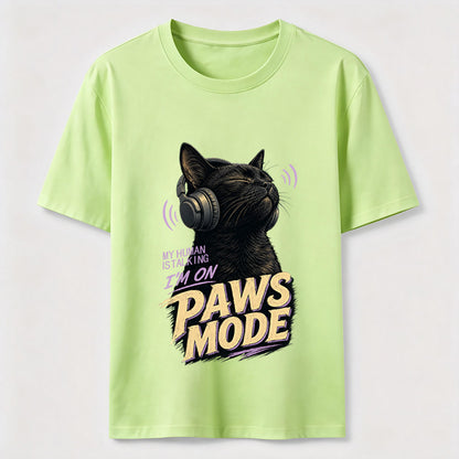 Paws Mode Headphone Cat T-Shirt
