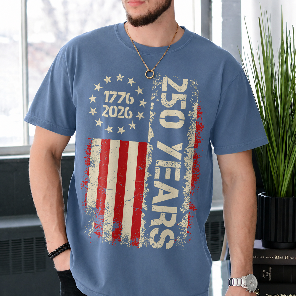 250 Years 1776-2026 American Flag Comfort Shirt LM32 669225
