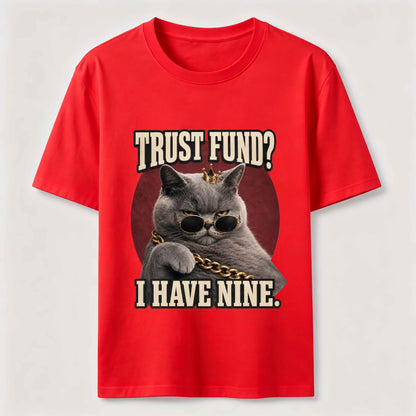 Trust Fund Nine Lives Cat Tee