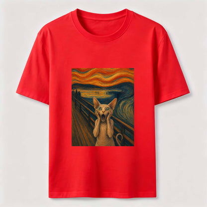 Scream Cat Art Graphic Tee