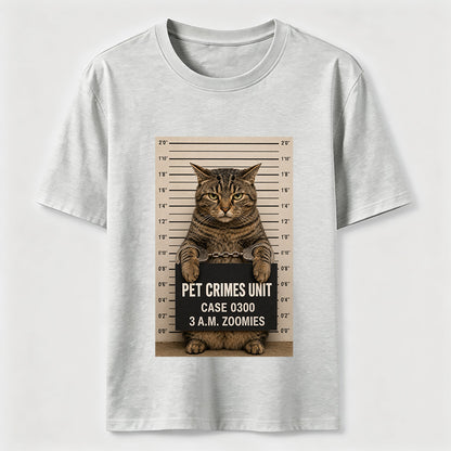 Pet Crimes Unit Cat Mugshot Tee