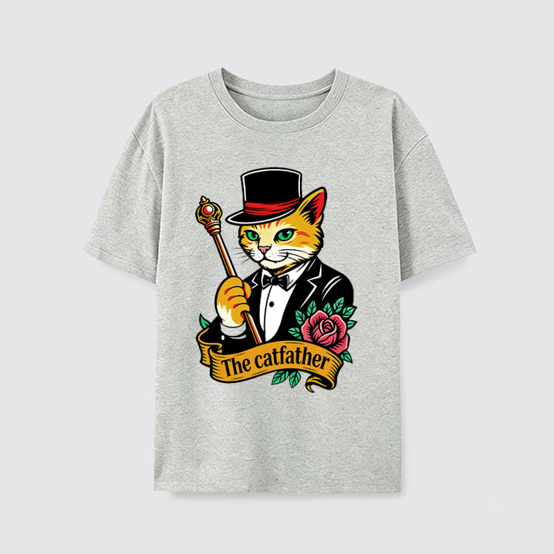 The Catfather Vintage Gentleman Cat T-Shirt