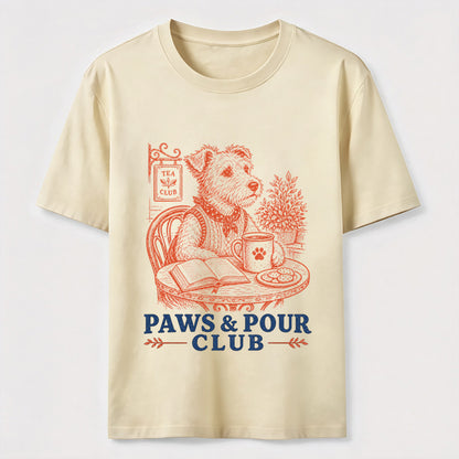 Paws And Pour Tea Dog Tee