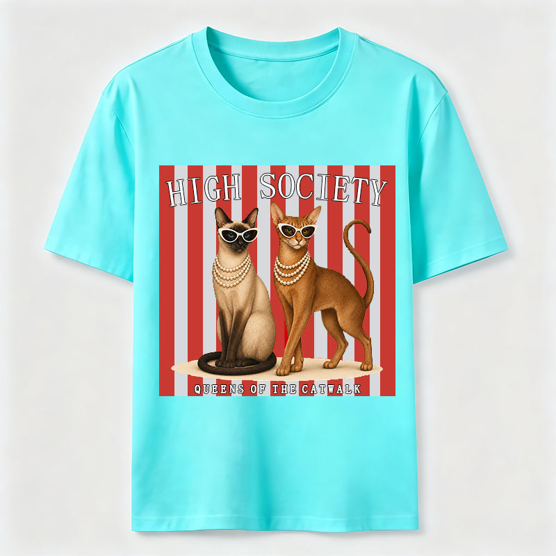 High Society Cat Chic Catwalk Graphic Tee