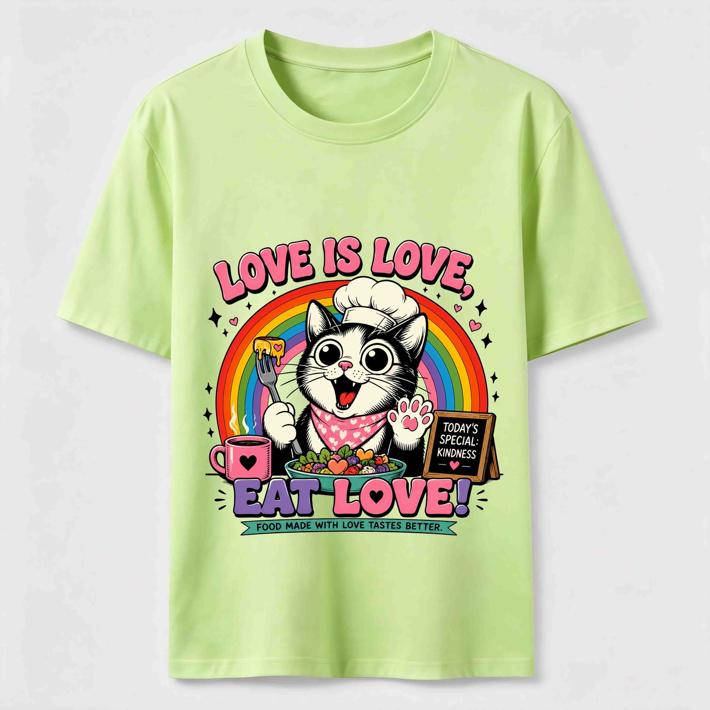 Eat Love Chef Cat Tee