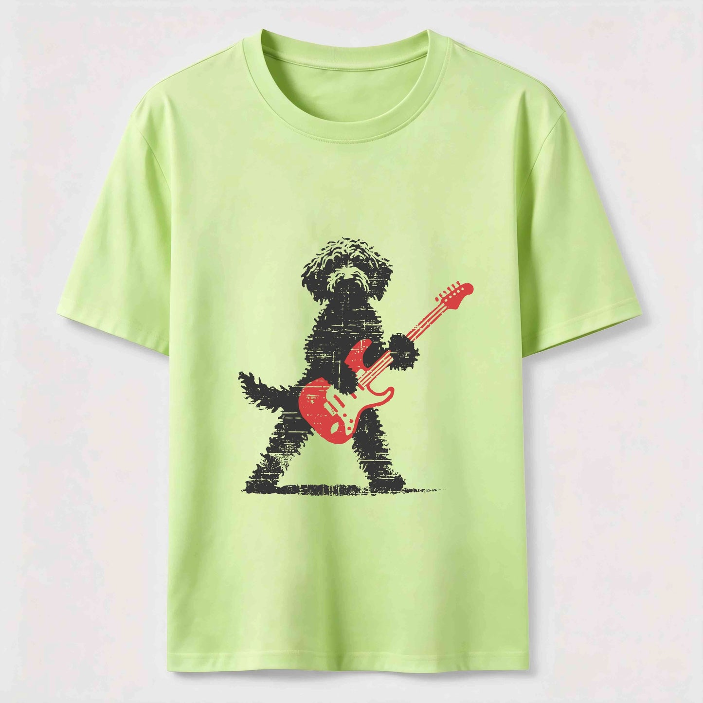 Funny Guitar Playing Puppy Graphic Tee