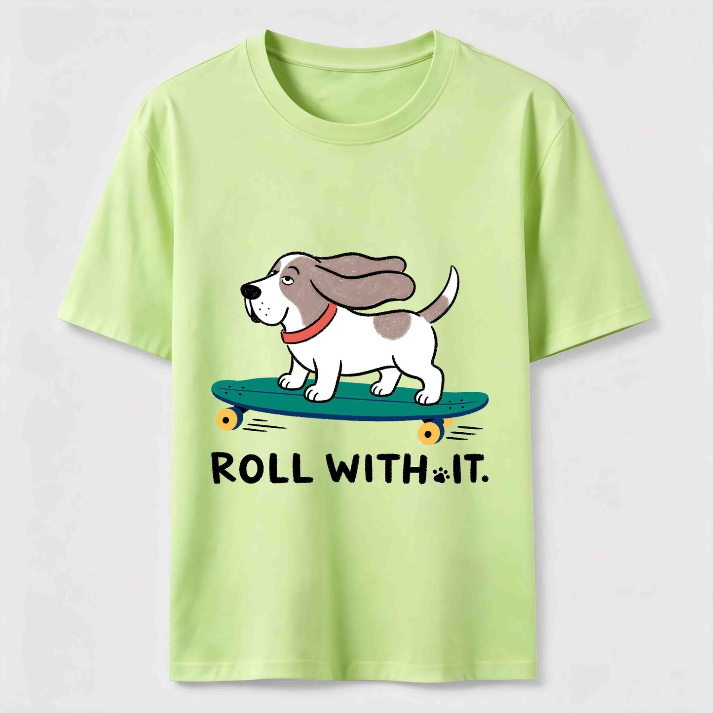Roll With It Skate Dog Tee