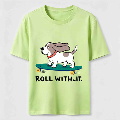 Roll With It Skate Dog Tee