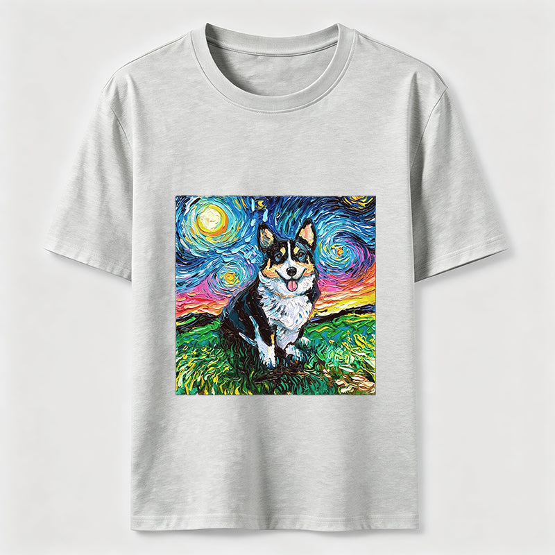 Van Gogh Inspired Corgi Starry Night