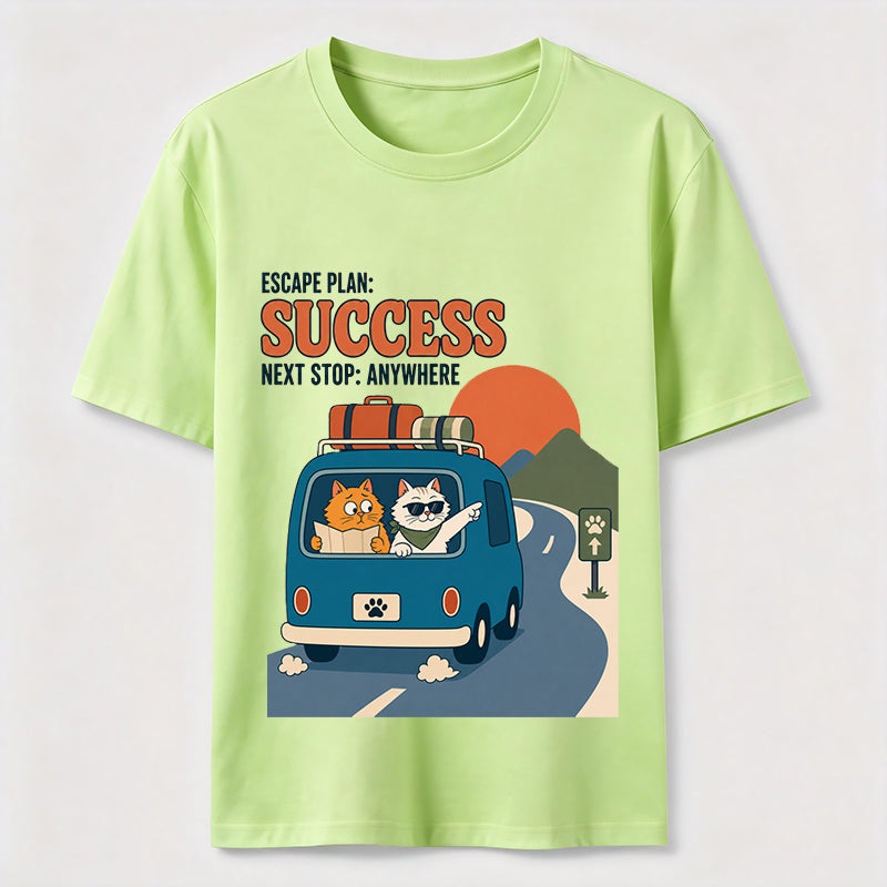 Escape Plan Cat Road Trip T-Shirt