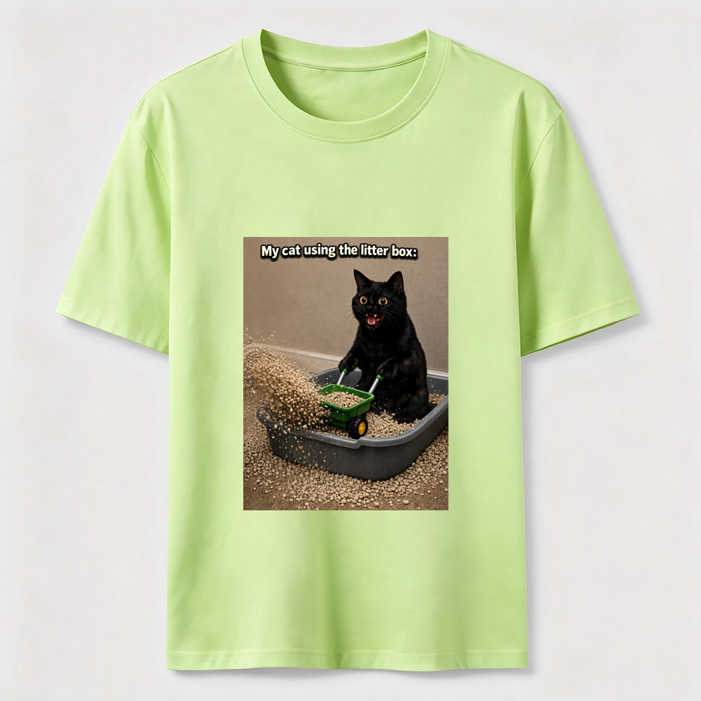 Litter Box Construction Cat T-Shirt