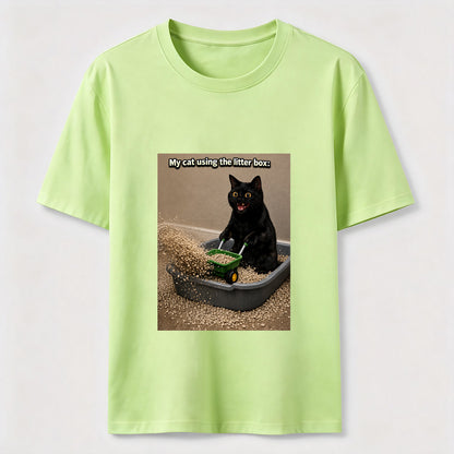 Litter Box Construction Cat T-Shirt