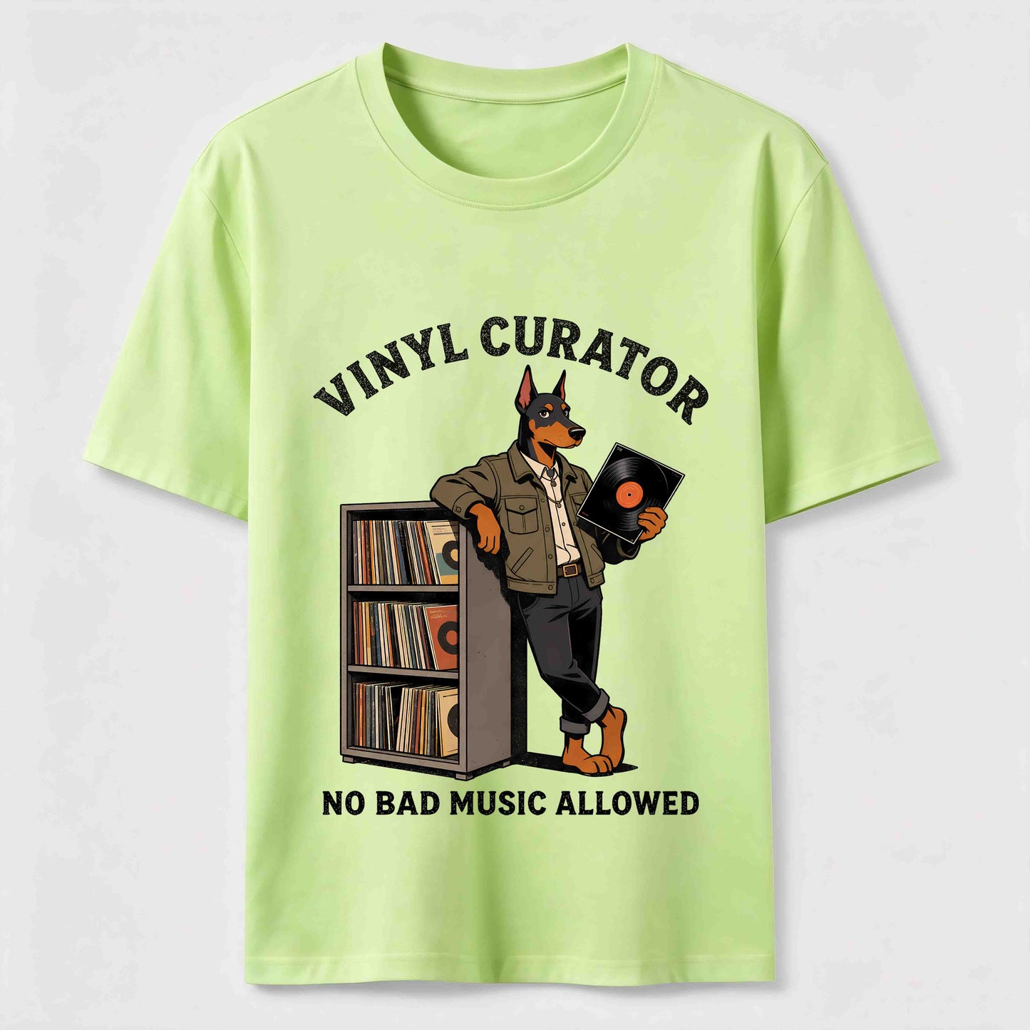 Classic Vinyl Dog Shirt Music & Pet Lover T-shirts