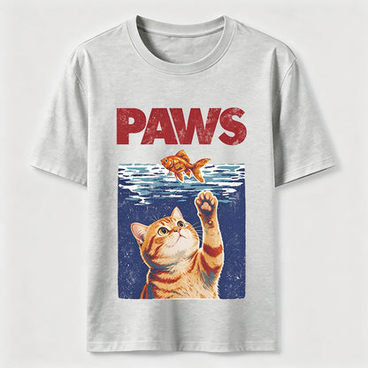 Cat And Fish Paw Reach Tee