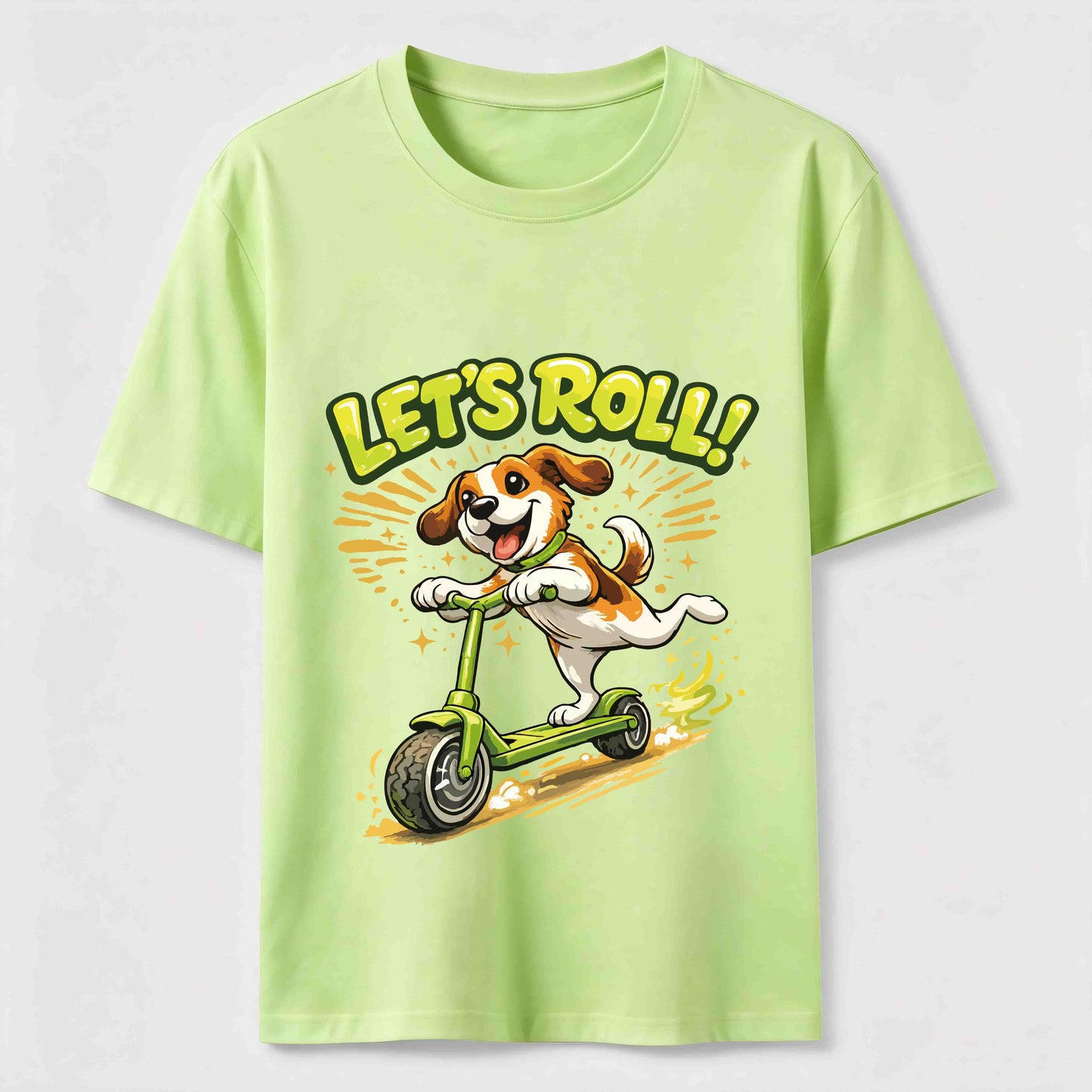 Let's Roll Scooter Dog T-Shirt